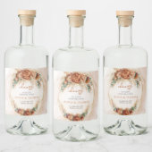 トレンディー水色テラコッタラスティブルゴーニュのパンパ リキュールボトルラベル (ボトル)