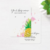 トレンディー水色パイナップルイヤリングディスプレイカード (デスク)