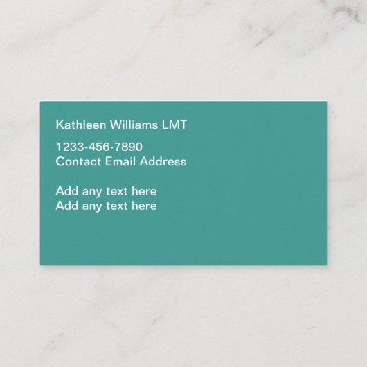 トレンディー治療マッサージサービス 名刺 (裏面)