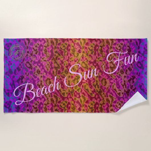 トレンディー波 ビーチタオル (正面)