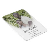 トレンディー洗練カスタムされたシックフォト婚約 マグネット (右側)