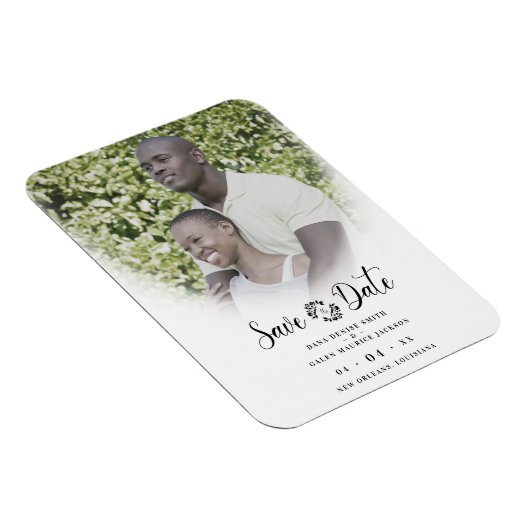 トレンディー洗練カスタムされたシックフォト婚約 マグネット (右側)