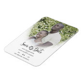 トレンディー洗練カスタムされたシックフォト婚約 マグネット (左側)