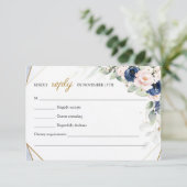 トレンディー海軍と赤面フローラフェイク金ゴールド緑 出欠カード (スタンド正面)