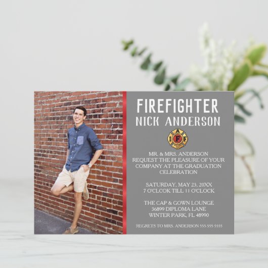 トレンディー消防学校の卒業発表 招待状 (スタンド正面)