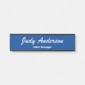 トレンディー深いブループロフェッショナルプレーンモダンエレガント サインプレート (正面)