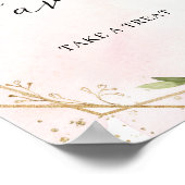 トレンディー深い赤メルロフローラ金ゴールド親善徴候 ポスター (角)