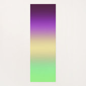 トレンディー濃い紫色の淡黄色の緑のグラデーション ヨガマット (裏面)