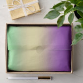 トレンディー濃い紫色の淡黄色の緑のグラデーション 薄葉紙 (ギフト)