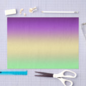 トレンディー濃い紫色の淡黄色の緑のグラデーション 薄葉紙 (クラフト)