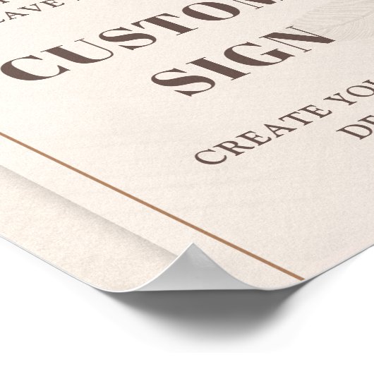 トレンディー焼けオレンジのセージbohoアーチカスタムサイン ポスター (角)