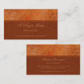 トレンディー焼オレンジサロンスパカスタム名刺 名刺 (正面/裏面)