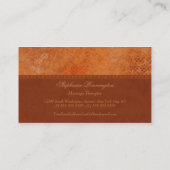 トレンディー焼オレンジサロンスパカスタム名刺 名刺 (裏面)