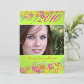 トレンディー熱帯花の目盛パーティー 招待状 (スタンド正面)