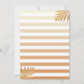 トレンディー熱帯金ゴールドパイナップル夏パーティー サンキューカード (裏面)