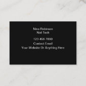 トレンディー爪、 ネイルテックManicurist名刺 名刺 (裏面)
