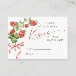 トレンディー牧草地いちご推測いくつゲームカード 名刺