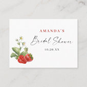 トレンディー牧草地いちご推測いくつゲームカード 名刺 (裏面)