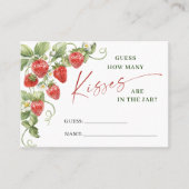 トレンディー牧草地いちご推測いくつゲームカード 名刺 (正面)