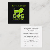 トレンディー犬グルーミングアポイントメント名刺 スクエア名刺 (正面/裏面)