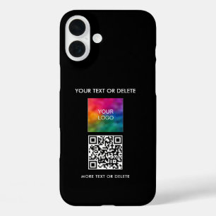 トレンディー独自のビジネスロゴQRコードのアップロード iPhone 16 PLUSケース