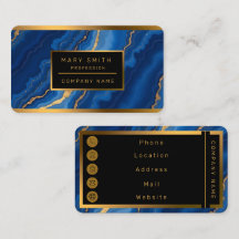 トレンディー王室のブルー金ゴールドマーブルコレクション