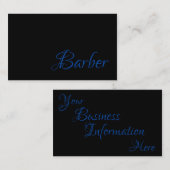 トレンディー理容師インブライトブルーオンブラックオン 名刺 (正面/裏面)