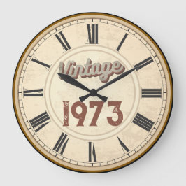 トレンディー生まれヴィンテージ1973ローマ数字 ラージ壁時計