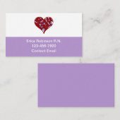 トレンディー登シンプル録ナース医療 名刺 (正面/裏面)