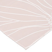 トレンディー白い花のアウトライン赤面ピンクデザイン ミディアムテーブルランナー (コーナー)