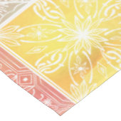 トレンディー白の幾何オーナメントタカラフルイルアート テーブルクロス (アングル)