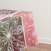 トレンディー白の幾何オーナメントタカラフルイルアート テーブルクロス (インサイチュ)