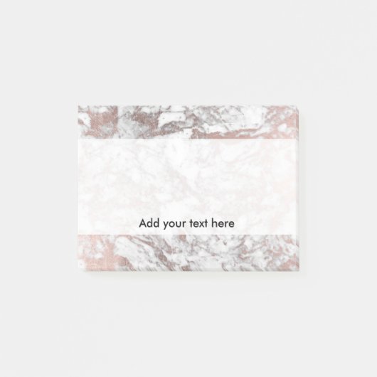 トレンディー白エレガント色フェイクバラモダン金ゴールド ポストイット (正面)