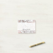 トレンディー白エレガント色フェイクバラモダン金ゴールド ポストイット (デスク上)