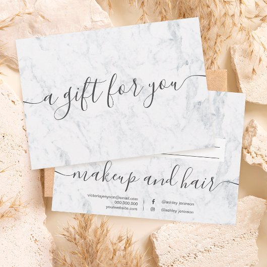 トレンディー白大理石エレガント贈証書