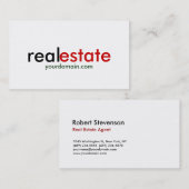トレンディー白実在地地代理業証 名刺 (正面/裏面)
