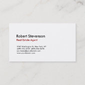 トレンディー白実在地地代理業証 名刺 (裏面)