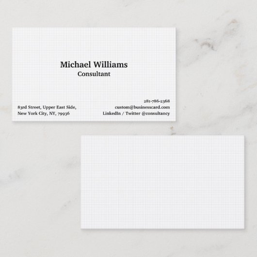 トレンディー白市松模様に幾何パターンモダン 名刺 (正面/裏面)