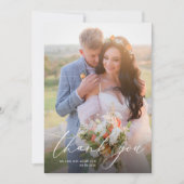トレンディー白結婚書 サンキューカード (正面)