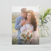 トレンディー白結婚書 サンキューカード (スタンド正面)