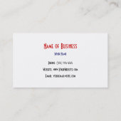 トレンディー白色の赤と海軍のグラフィックカラーブロック 名刺 (裏面)