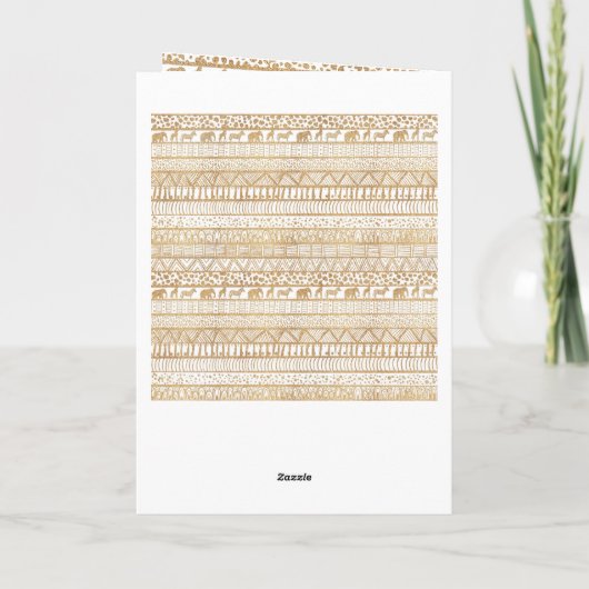 トレンディー白金ゴールド部族アフリカパターン シーズンカード (裏面)