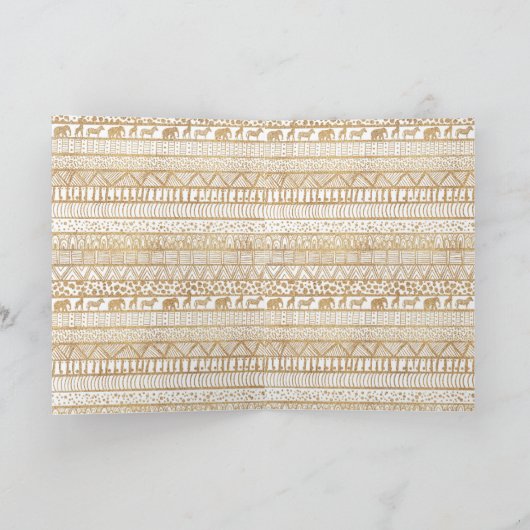 トレンディー白金ゴールド部族アフリカパターン シーズンカード (内部)