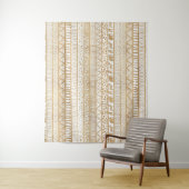 トレンディー白金ゴールド部族アフリカパターン タペストリー (インサイチュ)