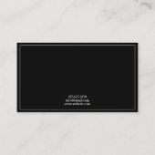 トレンディー白黒の刺青の男の刺青アーティスト 名刺 (裏面)