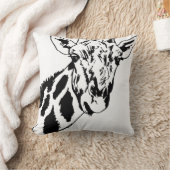トレンディー白黒キリン装飾装飾用クッション クッション (ブランケット)