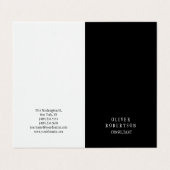 トレンディー白黒クリエイティブユニークシンプル平野 名刺 (外部フラット)