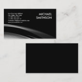 トレンディー白黒グレーパターン名刺 名刺 (正面/裏面)