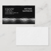 トレンディー白黒グレーパターン名刺 名刺 (正面/裏面)