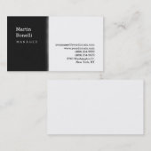 トレンディー白黒グレーマネージャーの名刺 名刺 (正面/裏面)